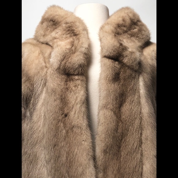 VTG 40s Blond Mink Fur Cape - Picture 12 of 16